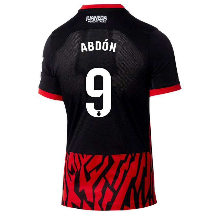 Danxen Kid Abdón Prats #9 Black Red Home Jersey 2024/25 T-Shirt