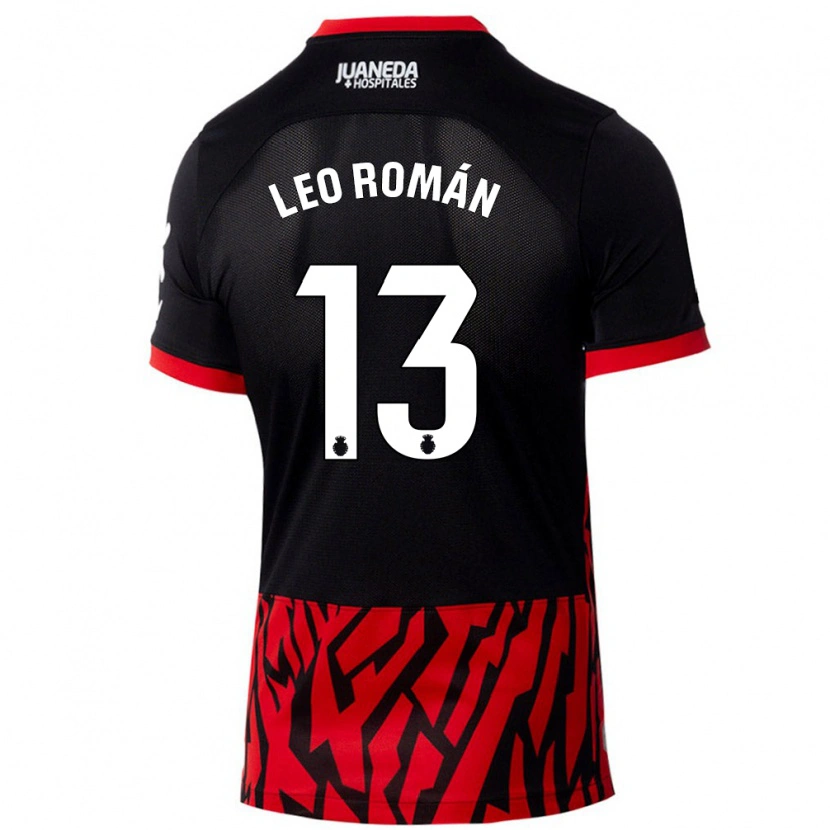 Danxen Kid Leo Román #13 Black Red Home Jersey 2024/25 T-Shirt