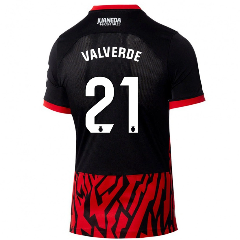 Danxen Kid David Valverde #21 Black Red Home Jersey 2024/25 T-Shirt