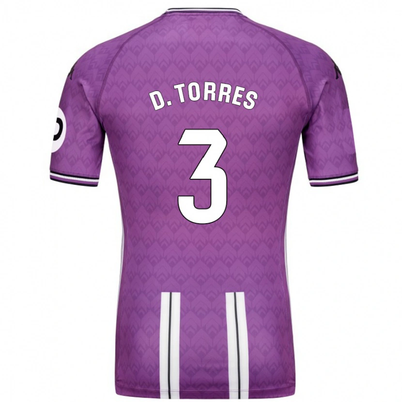 Danxen Kid David Torres #3 Purple White Home Jersey 2024/25 T-Shirt