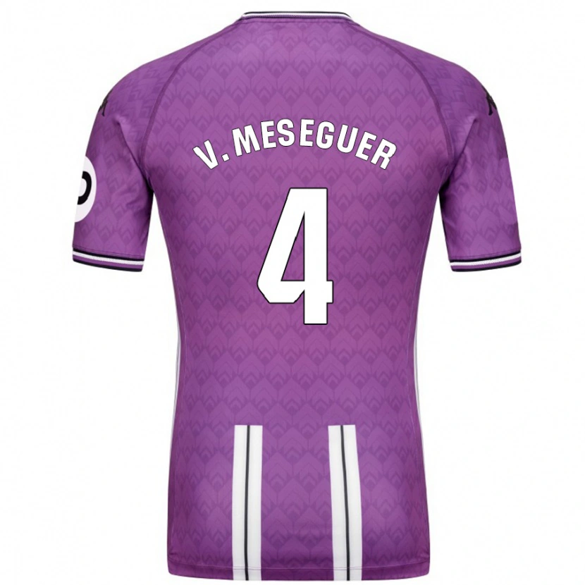 Danxen Kid Víctor Meseguer #4 Purple White Home Jersey 2024/25 T-Shirt