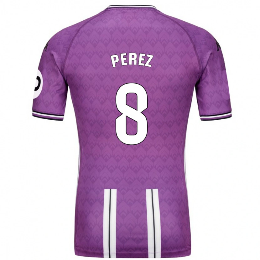 Danxen Kid Kike Pérez #8 Purple White Home Jersey 2024/25 T-Shirt