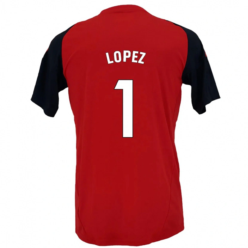 Danxen Kid Luis López #1 Red Black Home Jersey 2024/25 T-Shirt