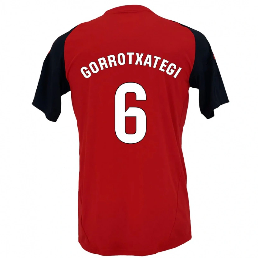 Danxen Kid Jon Gorrotxategi #6 Red Black Home Jersey 2024/25 T-Shirt