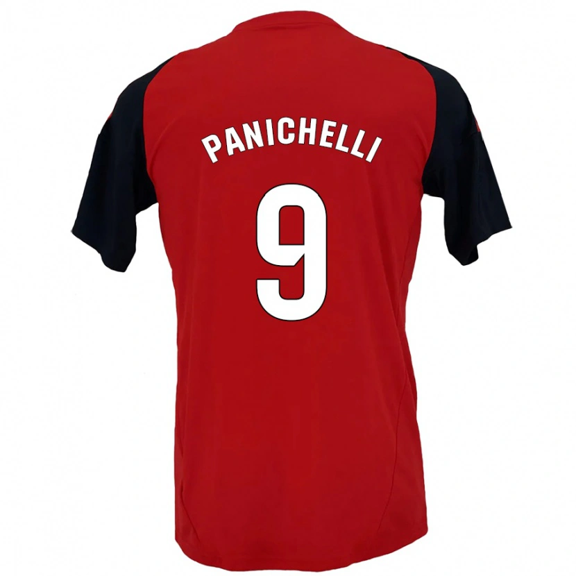 Danxen Kid Joaquín Panichelli #9 Red Black Home Jersey 2024/25 T-Shirt