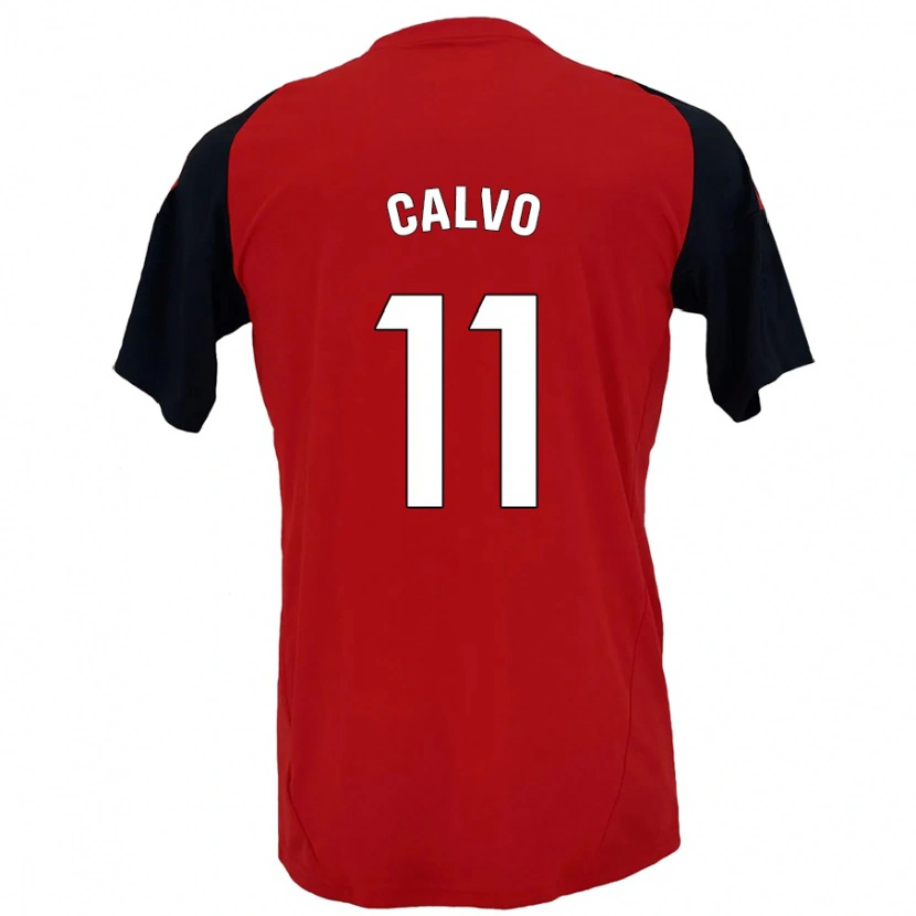 Danxen Kid Álex Calvo #11 Red Black Home Jersey 2024/25 T-Shirt