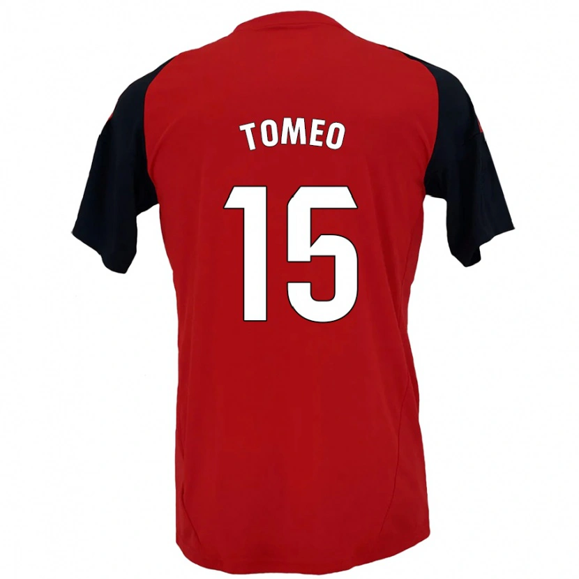 Danxen Kid Pablo Tomeo #15 Red Black Home Jersey 2024/25 T-Shirt