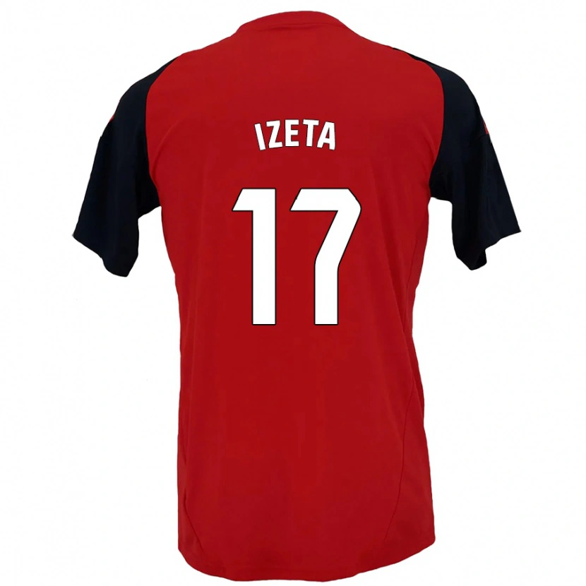 Danxen Kid Urko Izeta #17 Red Black Home Jersey 2024/25 T-Shirt