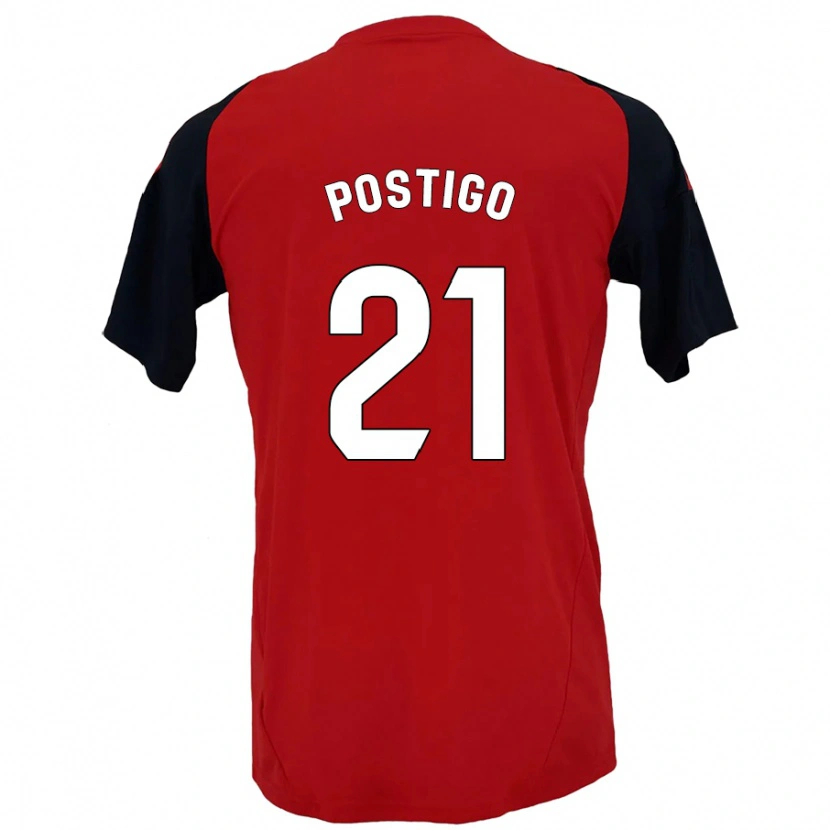 Danxen Kid Sergio Postigo #21 Red Black Home Jersey 2024/25 T-Shirt