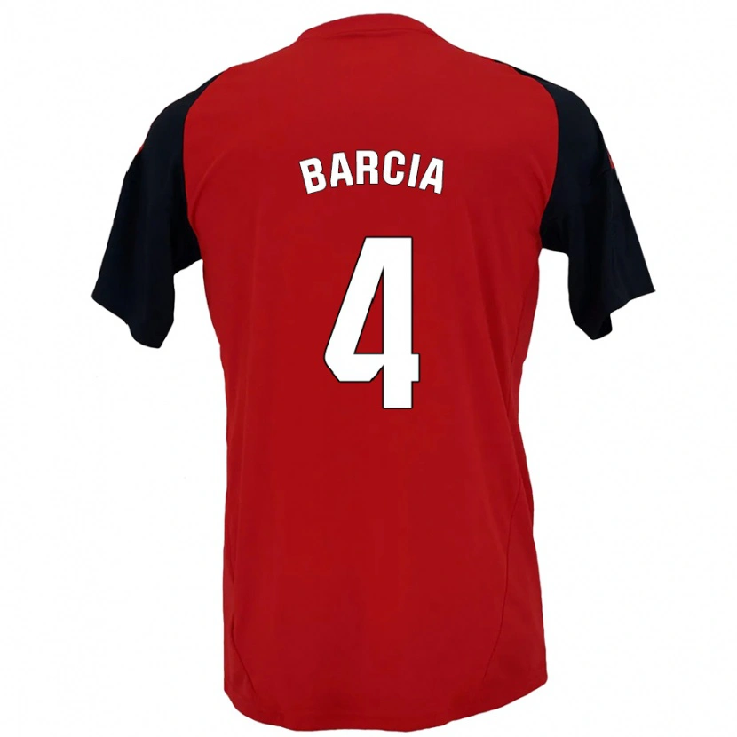 Danxen Kid Sergio Barcia #4 Red Black Home Jersey 2024/25 T-Shirt