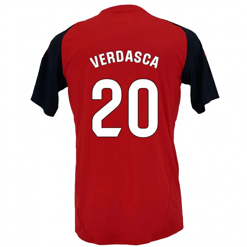 Danxen Kid Diogo Verdasca #20 Red Black Home Jersey 2024/25 T-Shirt