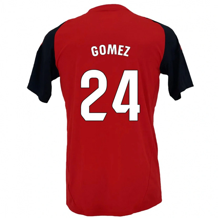 Danxen Kid Jonathan Gómez #24 Red Black Home Jersey 2024/25 T-Shirt