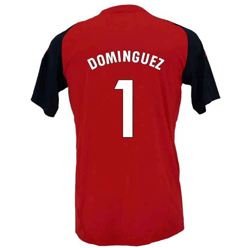 Danxen Kid Iago Domínguez #1 Red Black Home Jersey 2024/25 T-Shirt