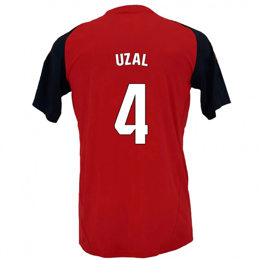 Danxen Kid Yeray Uzal #4 Red Black Home Jersey 2024/25 T-Shirt