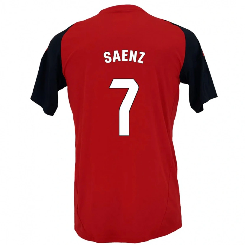 Danxen Kid Raúl Sáenz #7 Red Black Home Jersey 2024/25 T-Shirt