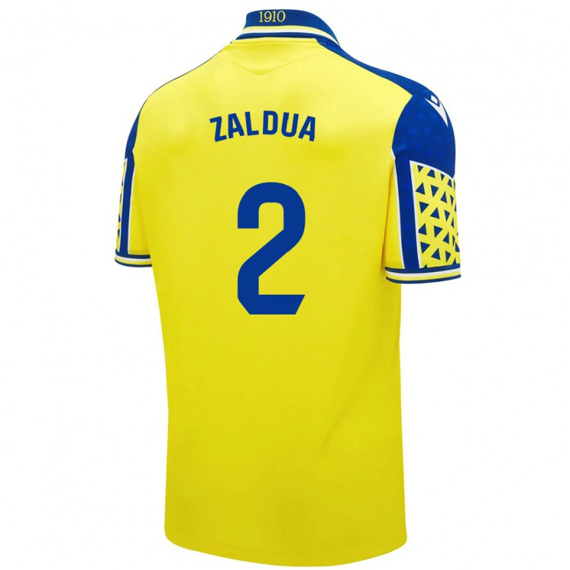 Danxen Kid Joseba Zaldua #2 Yellow Blue Home Jersey 2024/25 T-Shirt