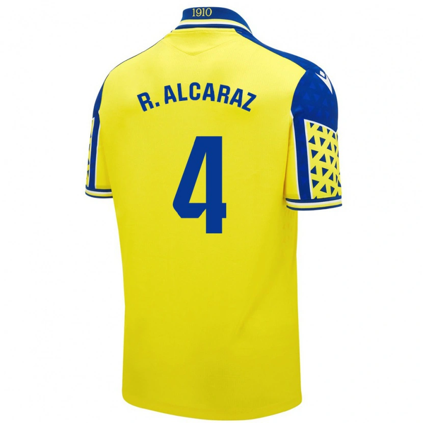 Danxen Kid Rubén Alcaraz #4 Yellow Blue Home Jersey 2024/25 T-Shirt