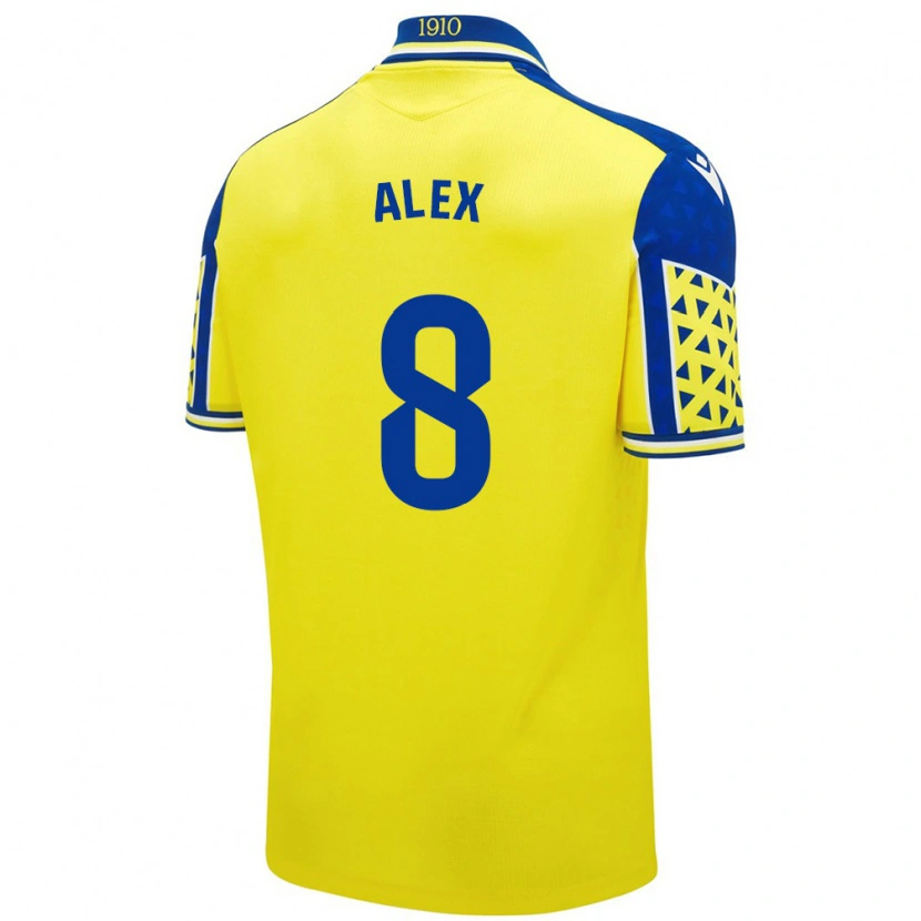 Danxen Kid Álex Fernández #8 Yellow Blue Home Jersey 2024/25 T-Shirt