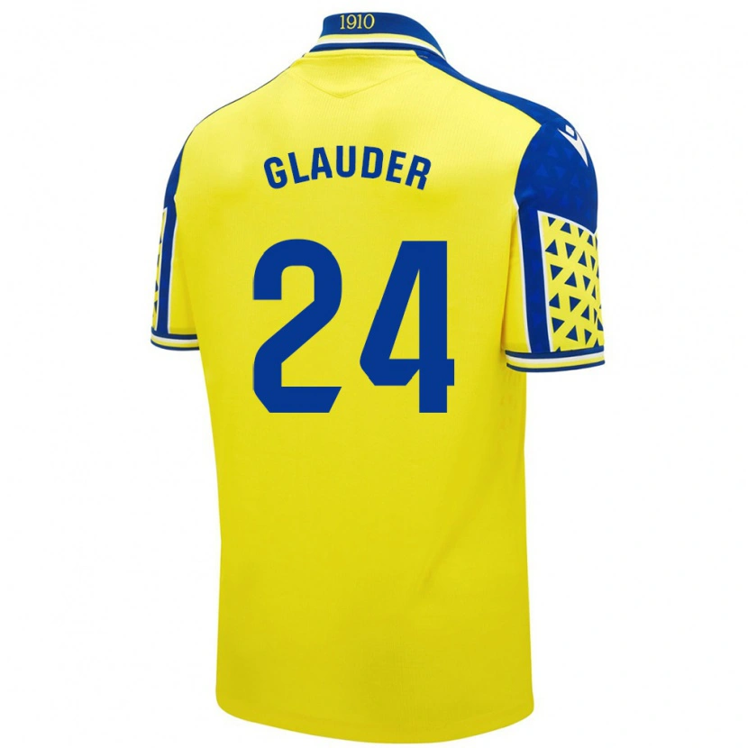 Danxen Kid Cristian Glauder #24 Yellow Blue Home Jersey 2024/25 T-Shirt