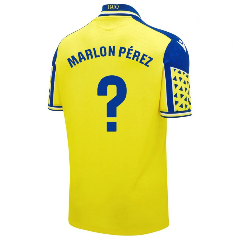 Danxen Kid Marlon Pérez #0 Yellow Blue Home Jersey 2024/25 T-Shirt