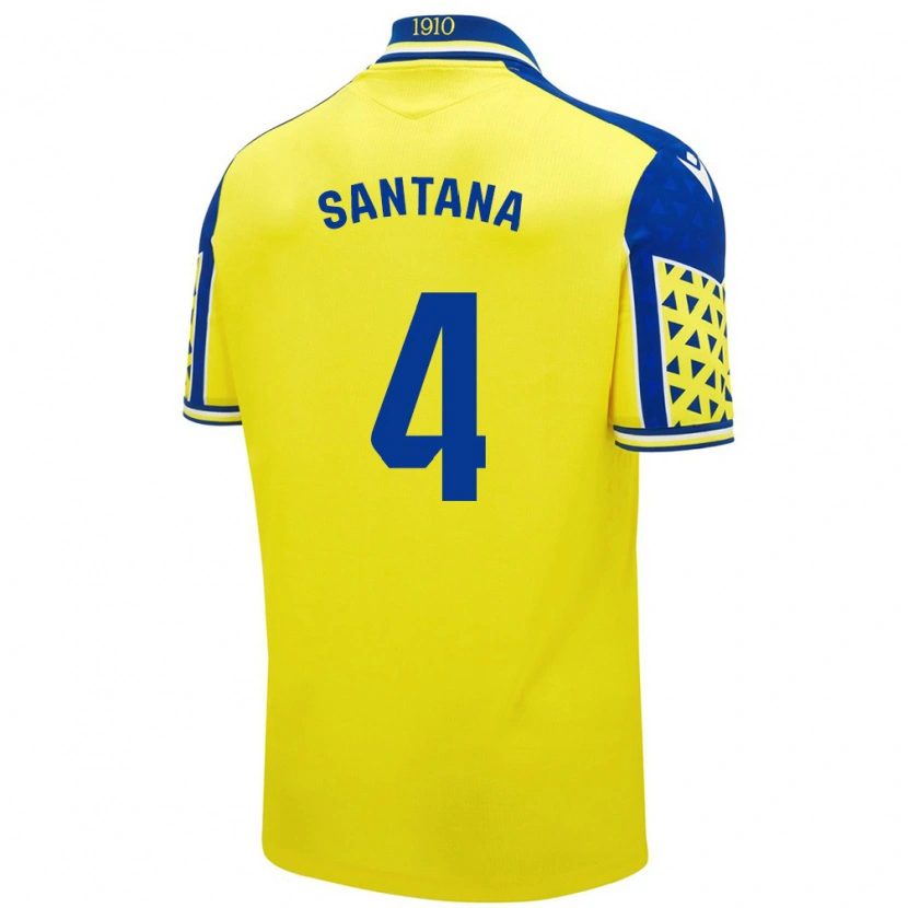 Danxen Kid María Del Carmen Santana Vázquez #4 Yellow Blue Home Jersey 2024/25 T-Shirt