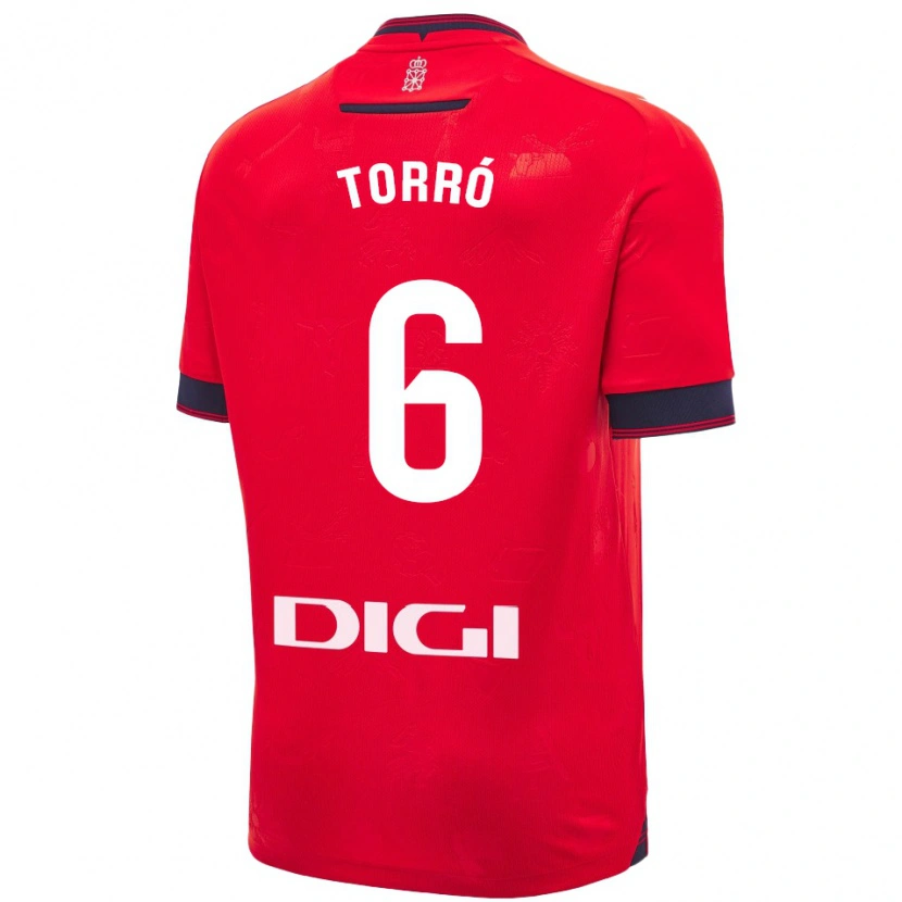 Danxen Kid Lucas Torró #6 Red White Home Jersey 2024/25 T-Shirt