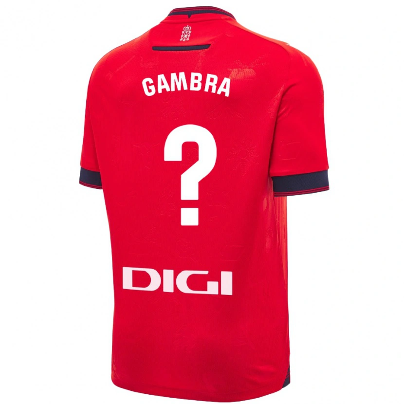 Danxen Kid Javi Gambra #0 Red White Home Jersey 2024/25 T-Shirt