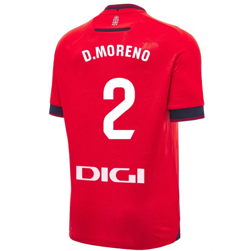 Danxen Kid Diego Moreno #2 Red White Home Jersey 2024/25 T-Shirt