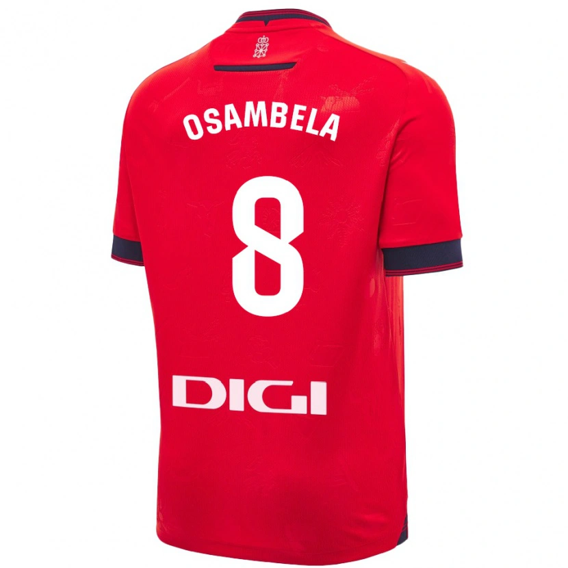 Danxen Kid Asier Osambela #8 Red White Home Jersey 2024/25 T-Shirt