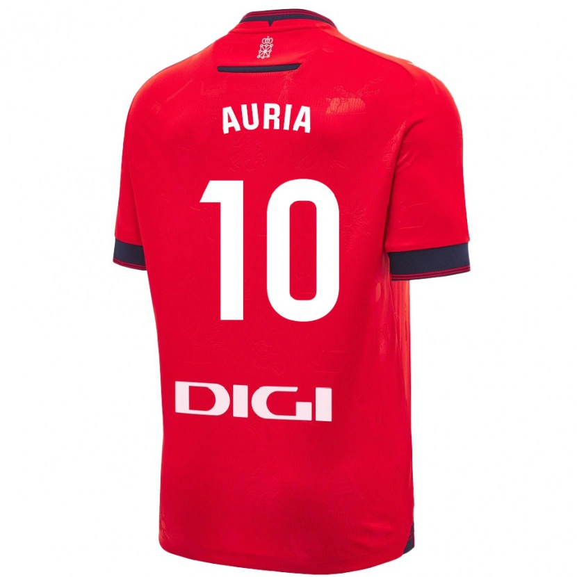 Danxen Kid Miguel Auría #10 Red White Home Jersey 2024/25 T-Shirt