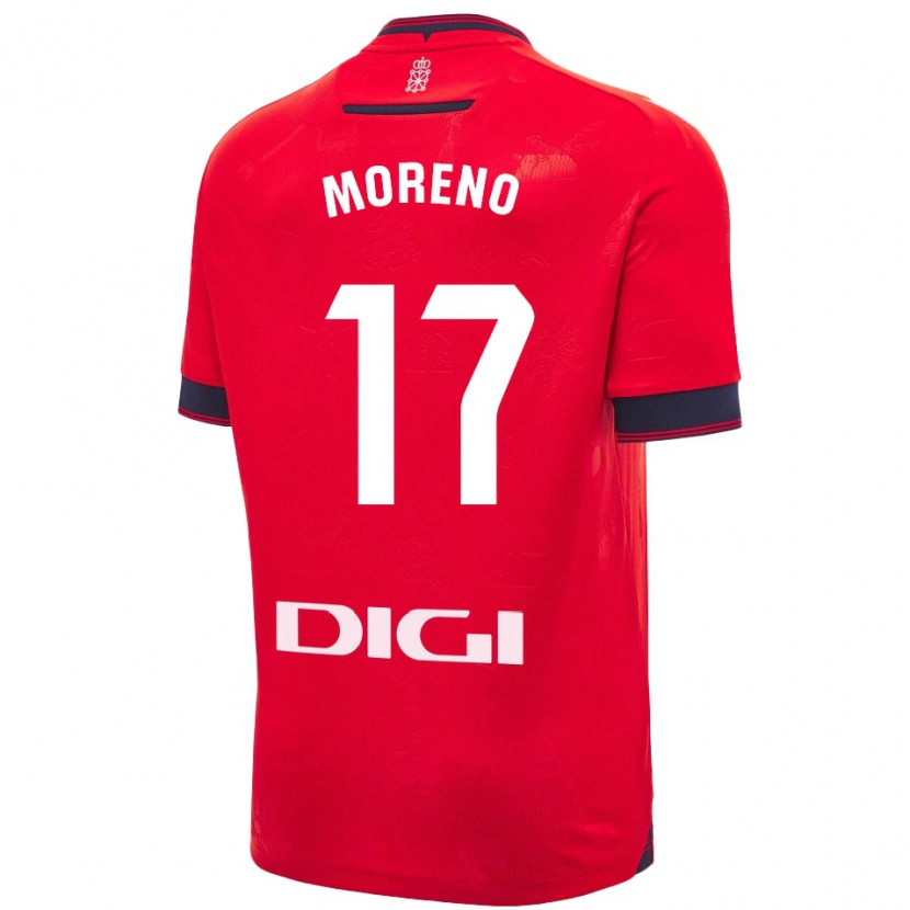 Danxen Kid Pablo Moreno #17 Red White Home Jersey 2024/25 T-Shirt