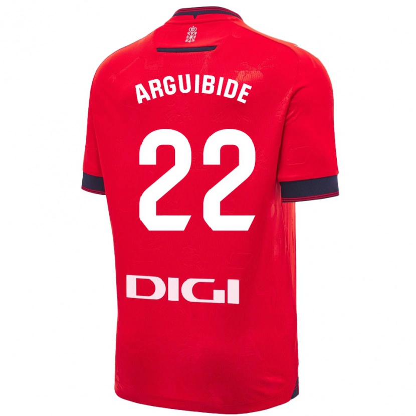 Danxen Kid Iñigo Arguibide #22 Red White Home Jersey 2024/25 T-Shirt