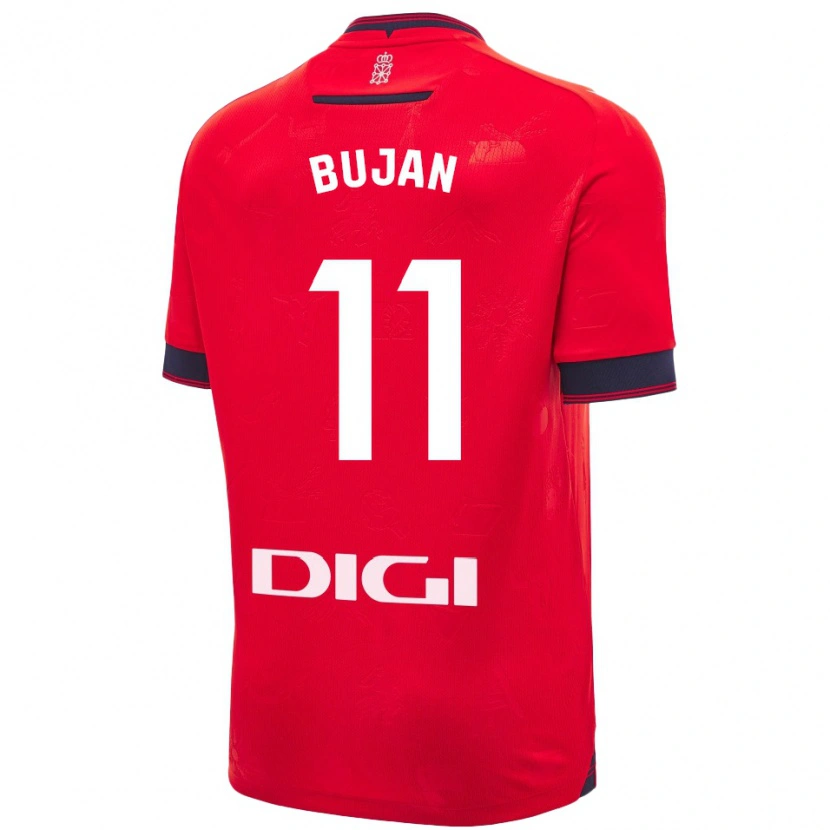 Danxen Kid Unai Buján #11 Red White Home Jersey 2024/25 T-Shirt