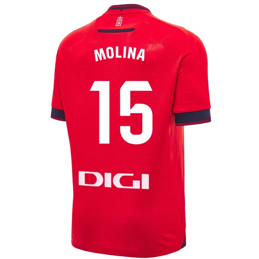 Danxen Kid Guillem Molina #15 Red White Home Jersey 2024/25 T-Shirt