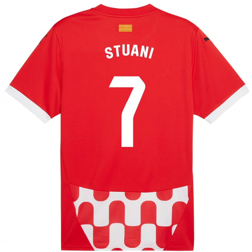 Danxen Kid Cristhian Stuani #7 Red White Home Jersey 2024/25 T-Shirt