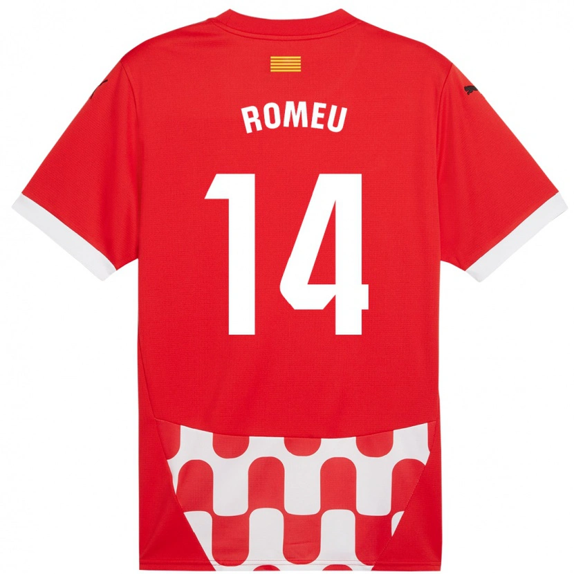 Danxen Kid Oriol Romeu #14 Red White Home Jersey 2024/25 T-Shirt