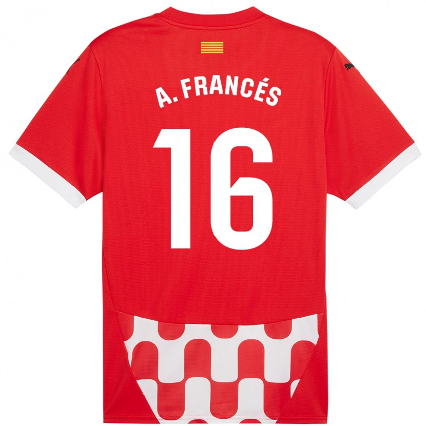 Danxen Kid Alejandro Francés #16 Red White Home Jersey 2024/25 T-Shirt