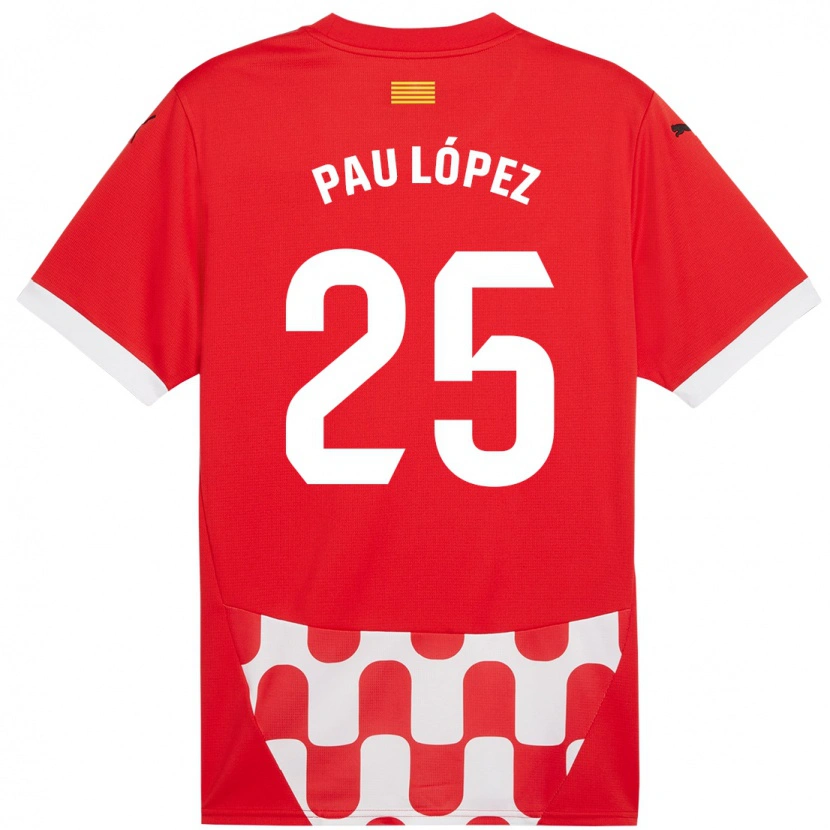 Danxen Kid Pau López #25 Red White Home Jersey 2024/25 T-Shirt