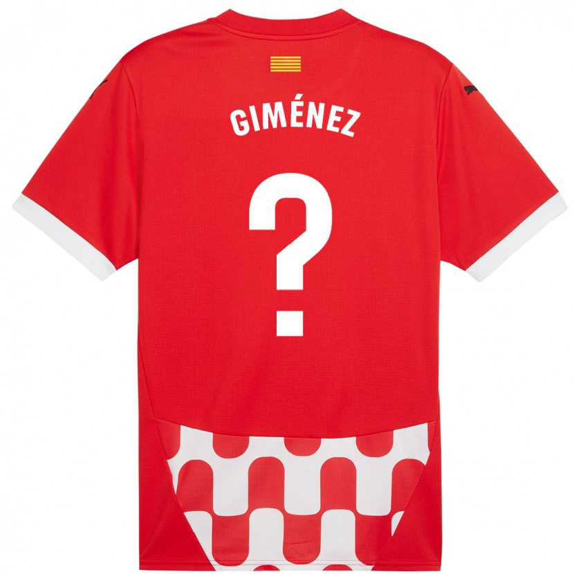 Danxen Kid Félix Giménez #0 Red White Home Jersey 2024/25 T-Shirt