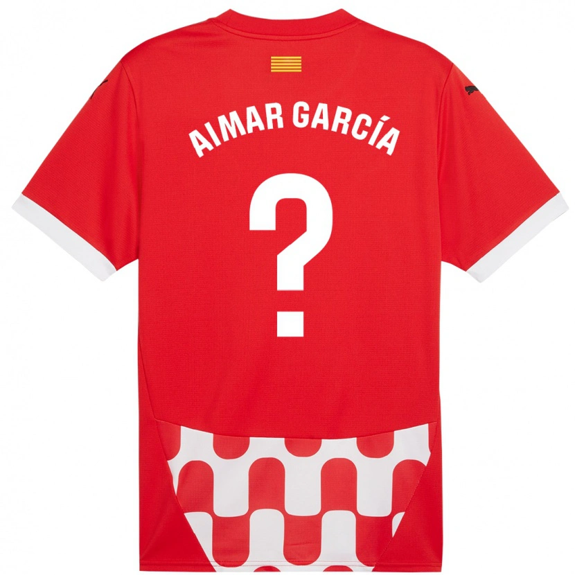 Danxen Kid Aimar García #0 Red White Home Jersey 2024/25 T-Shirt