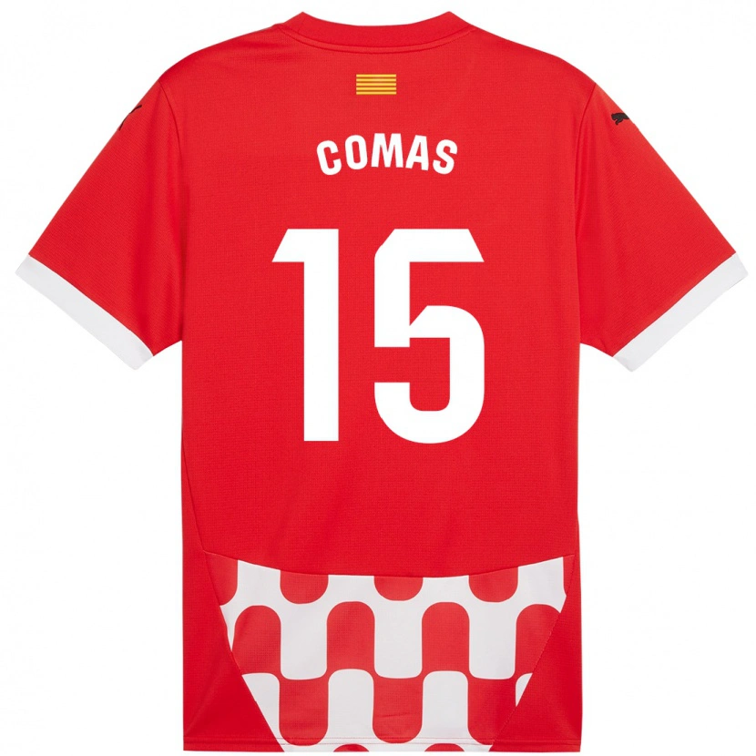 Danxen Kid Oriol Comas #15 Red White Home Jersey 2024/25 T-Shirt