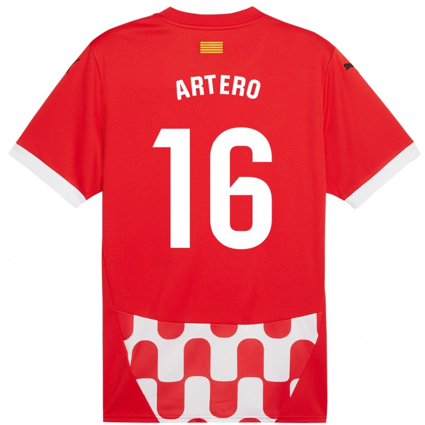 Danxen Kid Ricard Artero #16 Red White Home Jersey 2024/25 T-Shirt