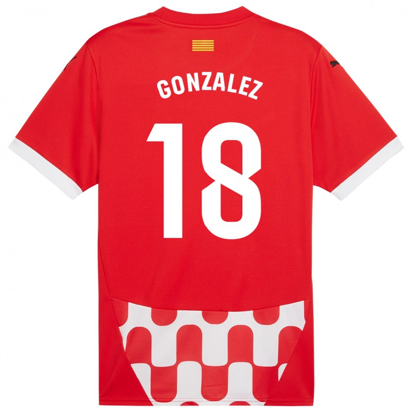 Danxen Kid Gerard González #18 Red White Home Jersey 2024/25 T-Shirt