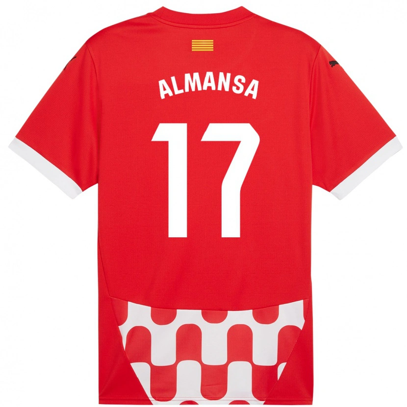 Danxen Kid Alex Almansa #17 Red White Home Jersey 2024/25 T-Shirt