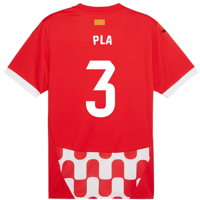 Danxen Kid Marta Pla #3 Red White Home Jersey 2024/25 T-Shirt