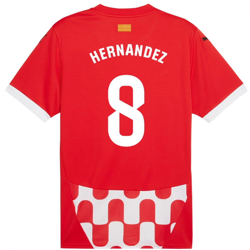 Danxen Kid Sofia Hernández #8 Red White Home Jersey 2024/25 T-Shirt