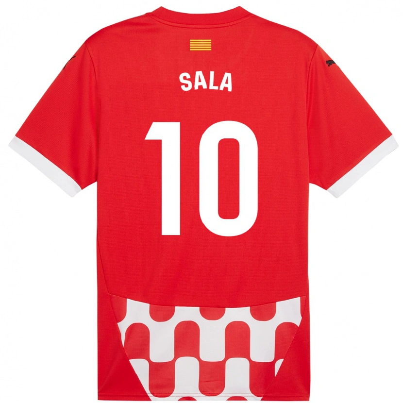 Danxen Kid Georgina Sala #10 Red White Home Jersey 2024/25 T-Shirt