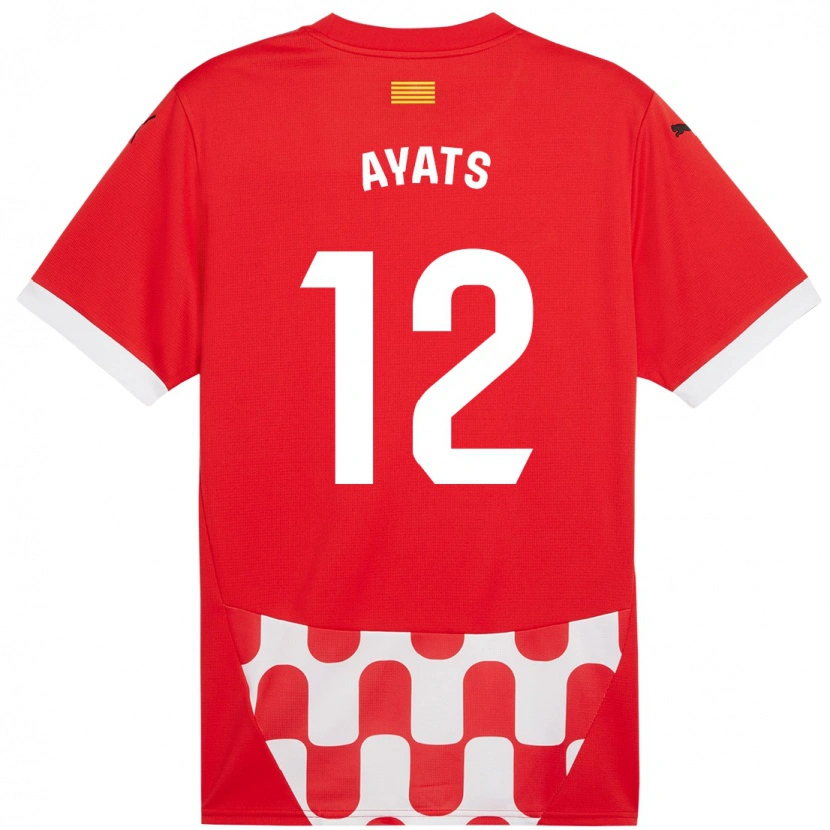 Danxen Kid Mònica Ayats #12 Red White Home Jersey 2024/25 T-Shirt