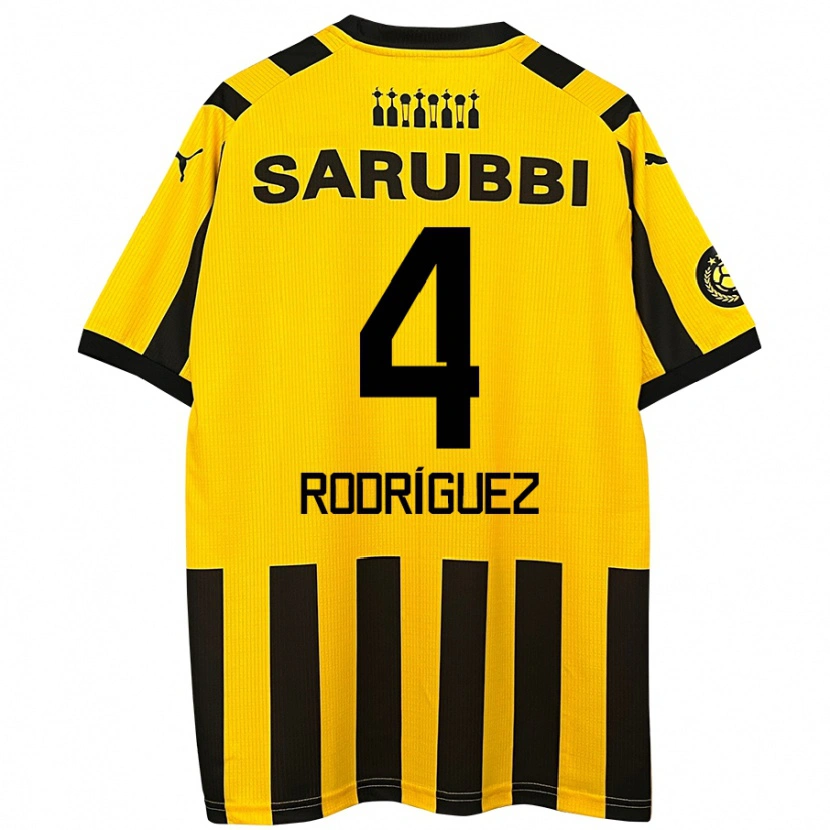 Danxen Kid Guzmán Rodríguez #4 Yellow Black Home Jersey 2024/25 T-Shirt