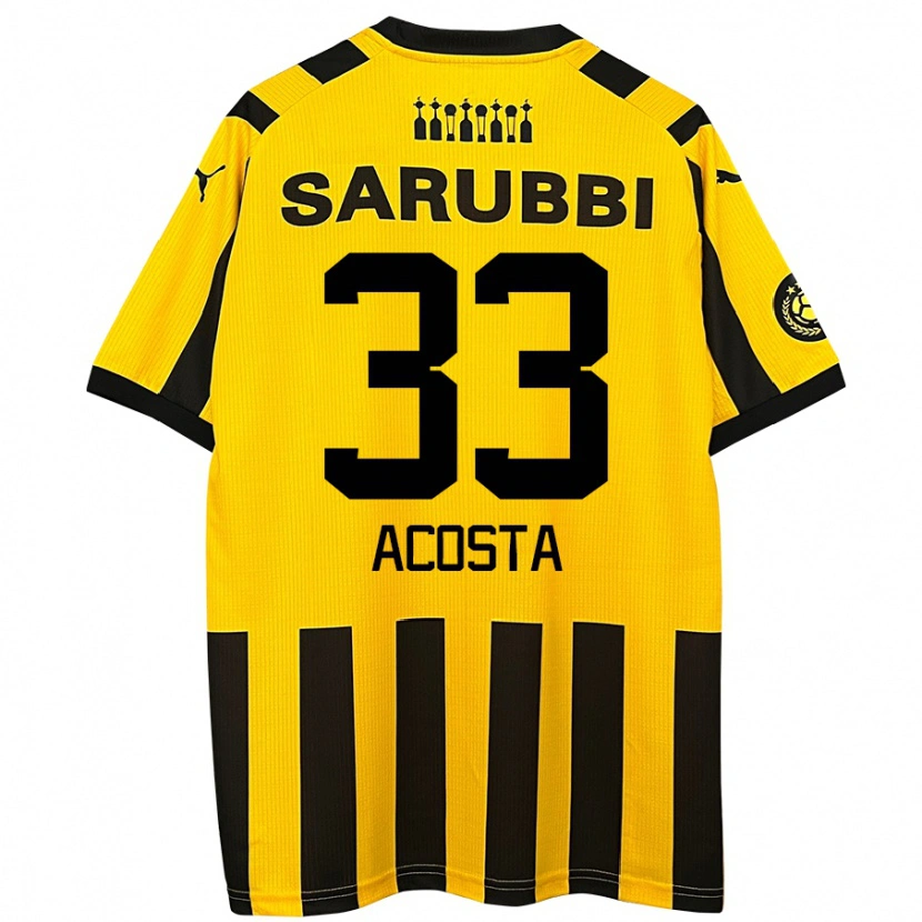 Danxen Kid Nahuel Acosta #33 Yellow Black Home Jersey 2024/25 T-Shirt